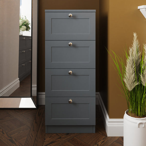 Artus Shaker 4 Drawer Chest Of Drawers Matt Grey