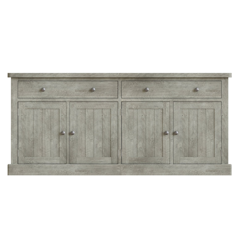 Bowood Large Straight Sideboard 4 Door Solid Wood Limewash