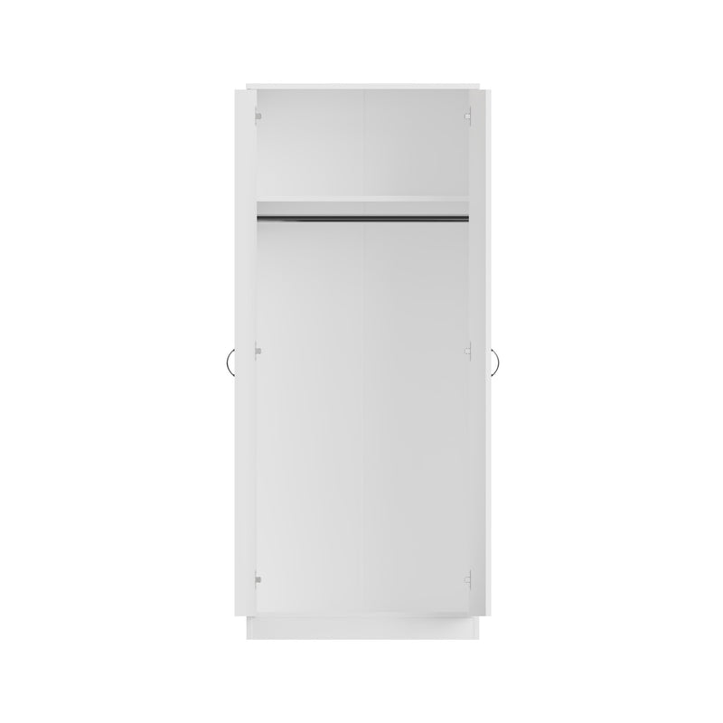 FWStyle Chilton 2 Door Wardrobe With Mirror - White Gloss Front