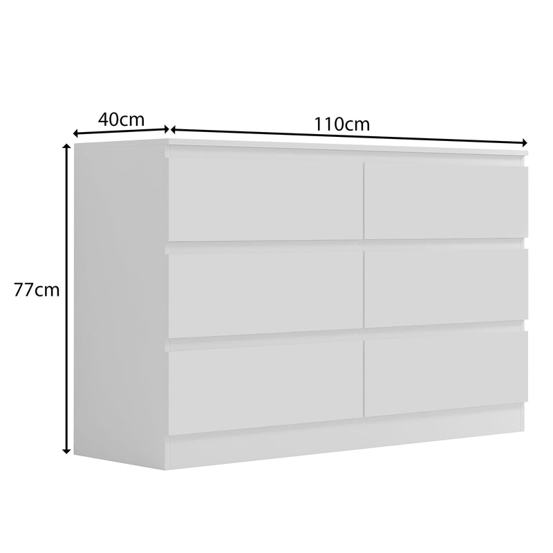 Carlton Matt White 6 Drawer and 3 Drawer Chests Offer