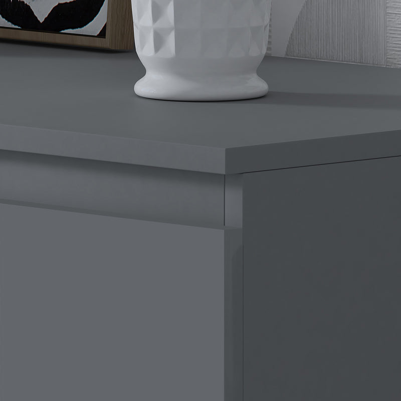 FWStyle Carlton 8 Drawer Wide 4+4 Chest of Drawers - Matt Dark Grey