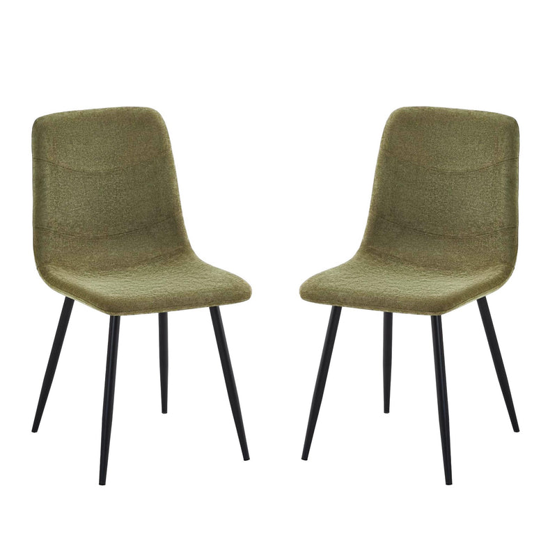 Nova Grey Square Dining Set with 2 Evie Green Chairs