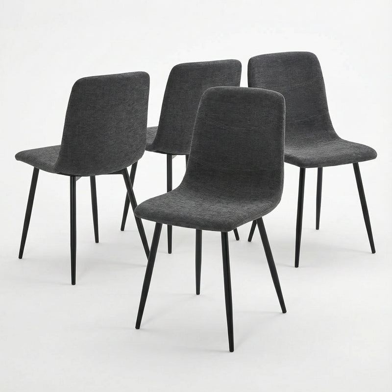 Nova Grey Dining Set with 4 Evie Grey Chairs