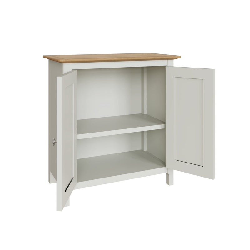 Taberno Oak 2 Door Compact Sideboard Linen White