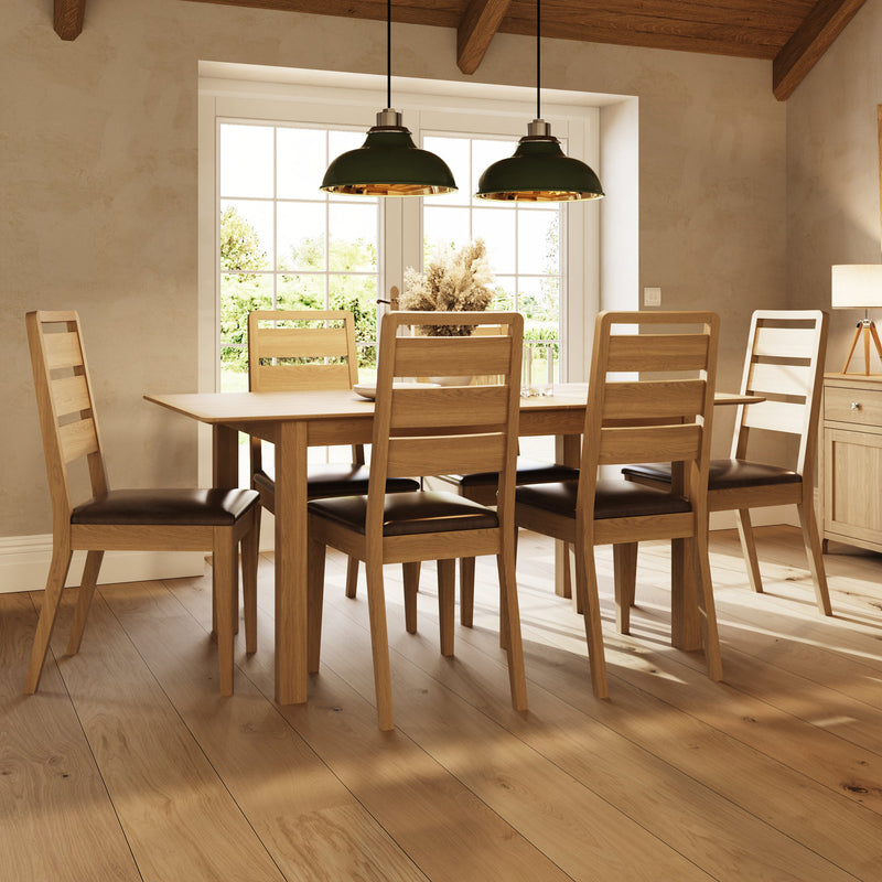 Taberno Oak Large 1.4M Extending Dining Table Natural