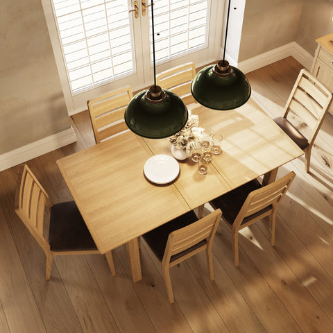 Taberno Oak Large 1.4M Extending Dining Table Natural