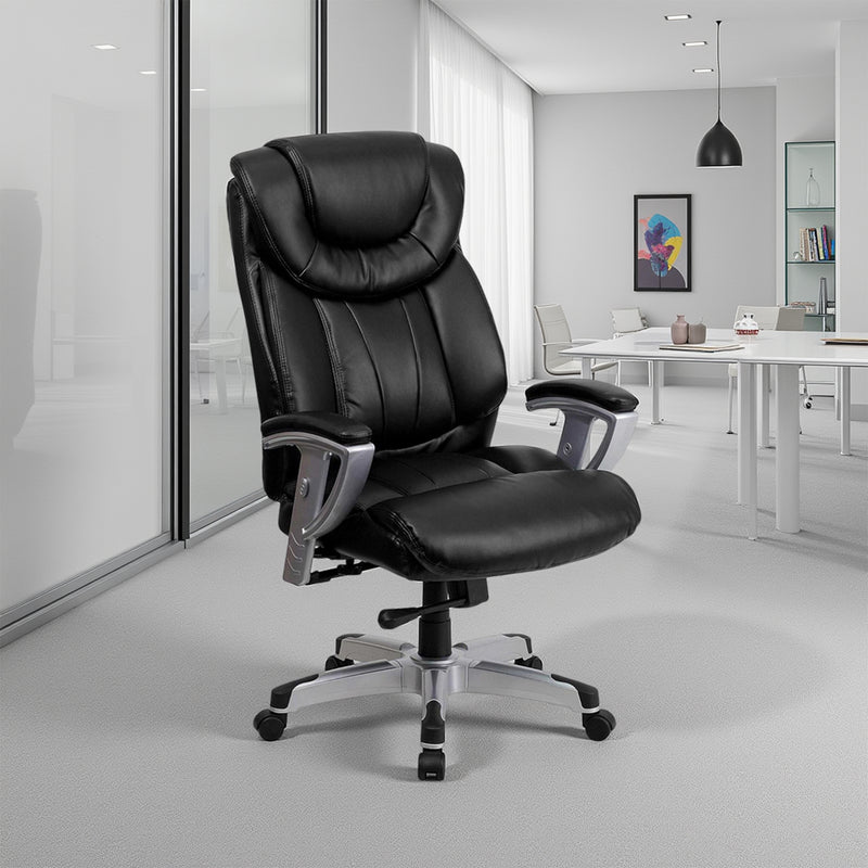 Black Faux Leather High Back Executive Office Chair
