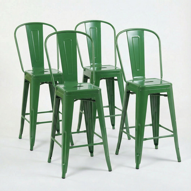 Bistro Pack Of 4 24 Green Bar Chairs