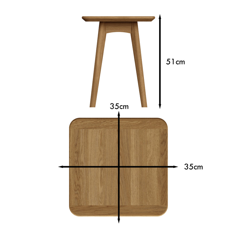 Taberno Oak Square Wine Table