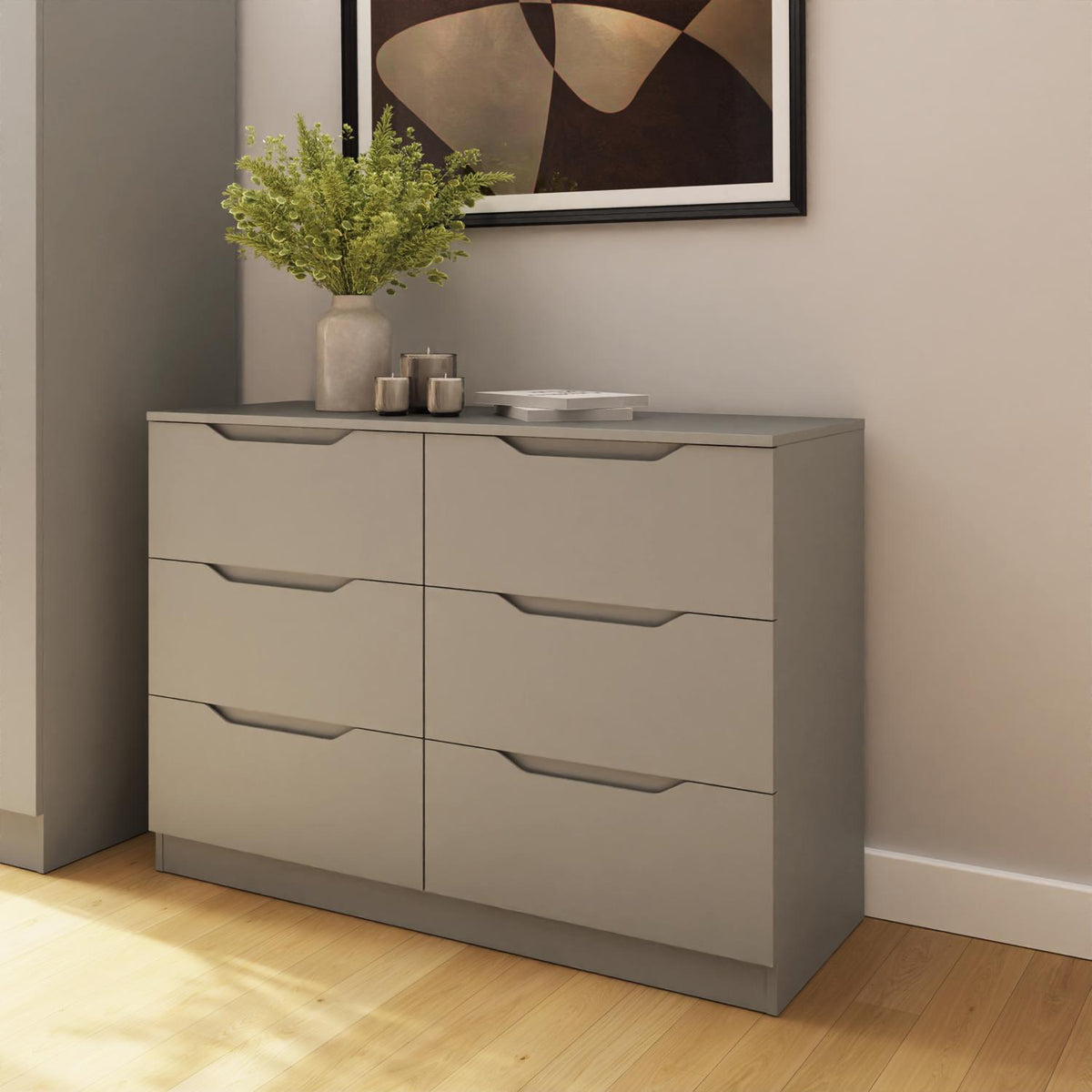Luno 6 Drawer Chest Of Drawers - Putty