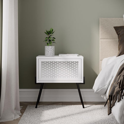 Naive Modern Nightstand Bedside Cabinet White