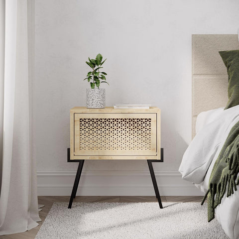 Naive Modern Nightstand Bedside Cabinet Oak