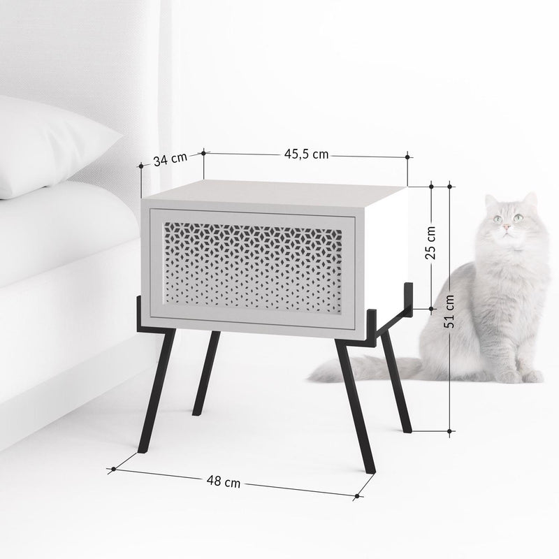 Naive Modern Nightstand Bedside Cabinet Oak