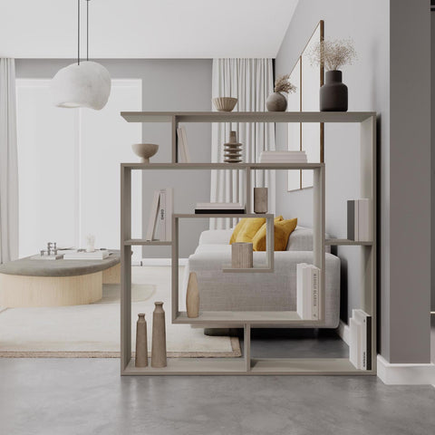Labirent Modern Bookcase Display Unit Sandstone 129cm High