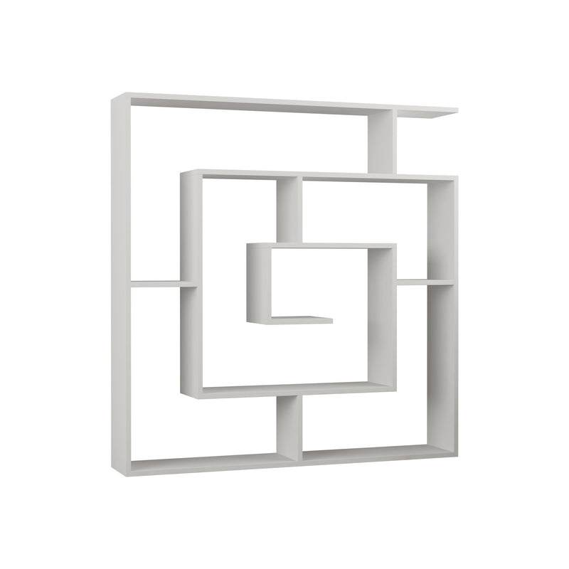 Labirent Modern Bookcase Display Unit White 129cm High