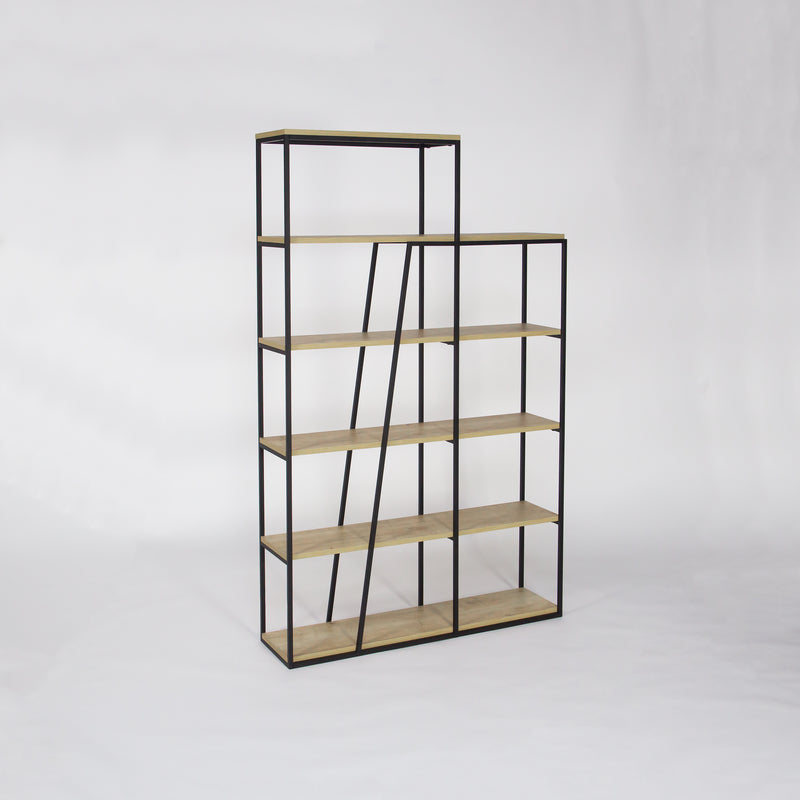 Pal Modern Bookcase Display Unit Natural Oak Effect Tall 178cm