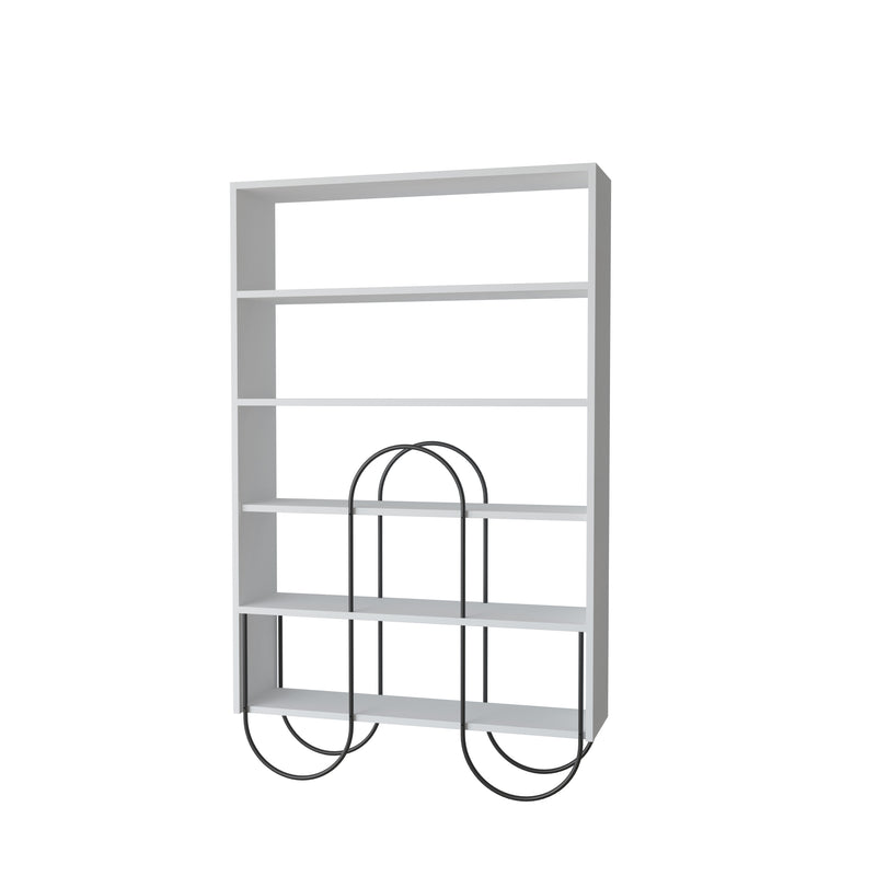 Norfolk Modern Bookcase Display Unit White Tall 159.1cm