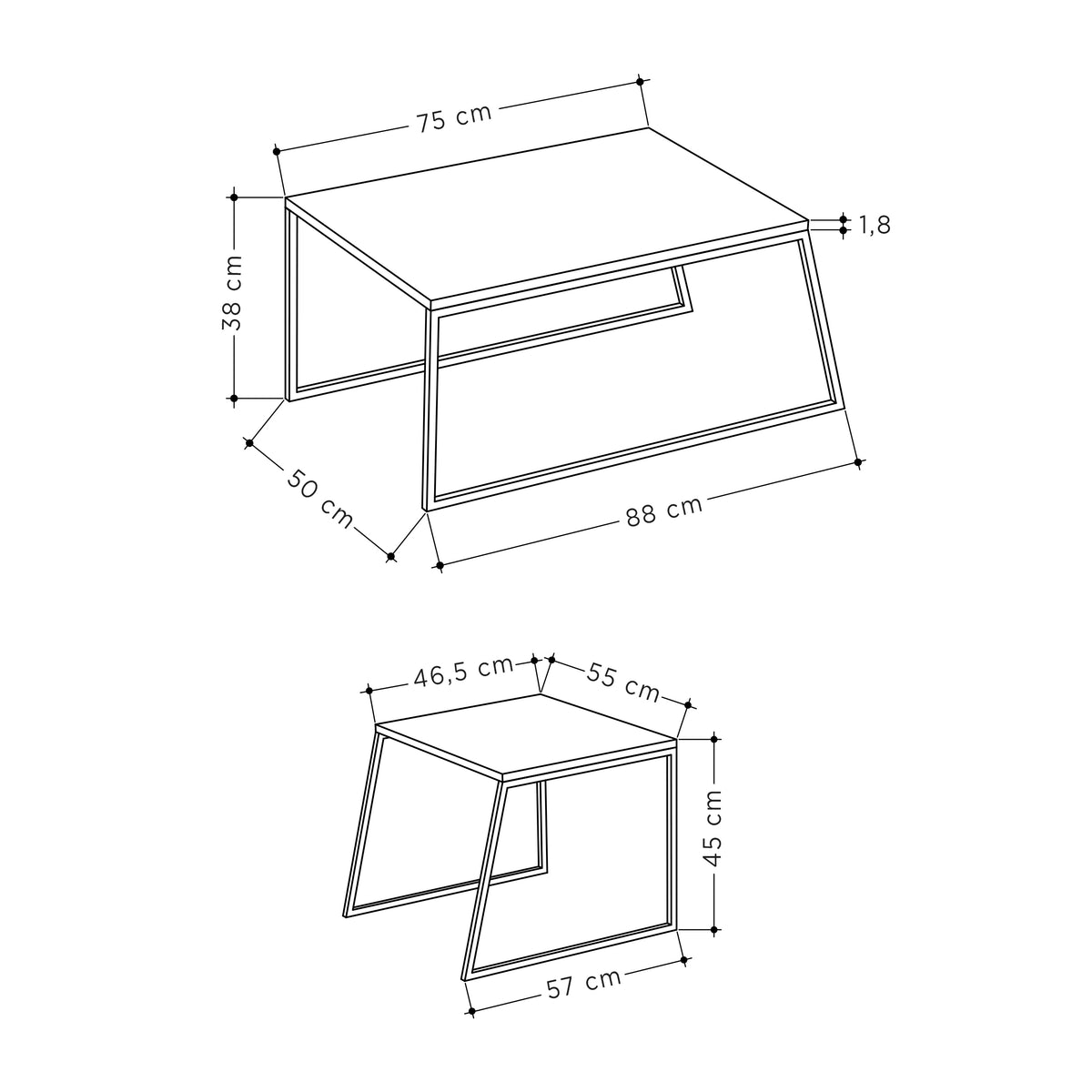 Pal Modern Coffee Table Mocha Grey