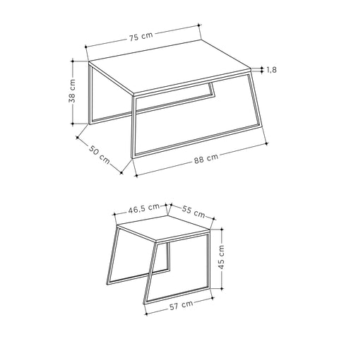 Pal Modern Coffee Table Oak