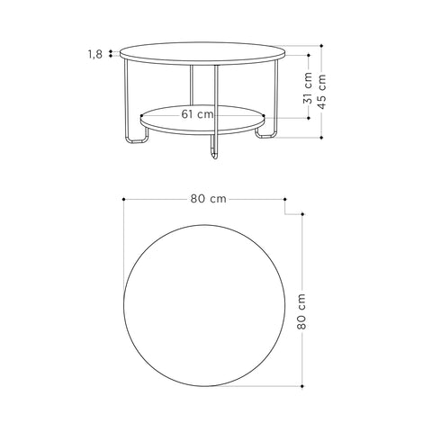 Corro Modern Coffee Table Dark Coffee