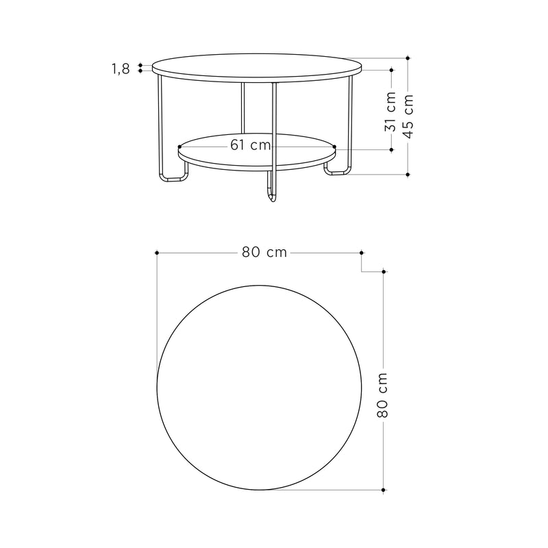Corro Modern Coffee Table Oak Lotus