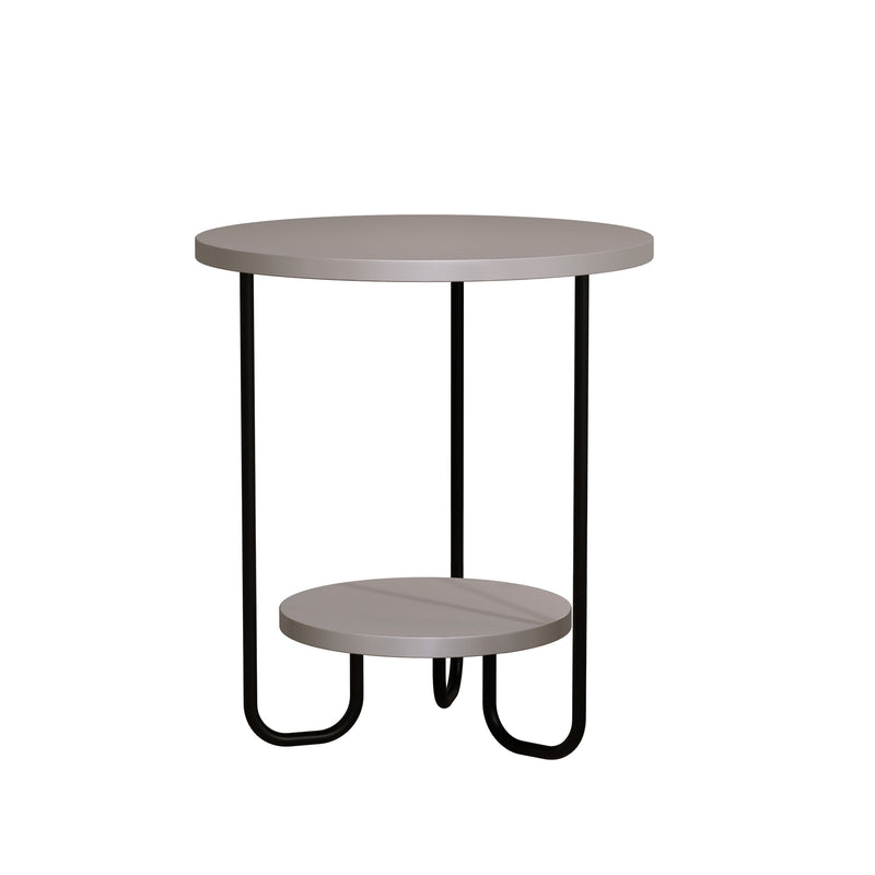 Corro Modern Side End Table Mocha Grey