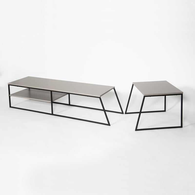Pal Modern TV Unit Multimedia Centre Stand With Storage Mocha Grey 163cm