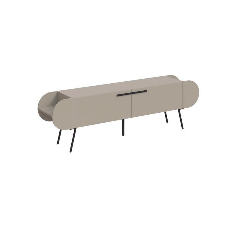 Capsule Modern TV Unit Multimedia Centre Sandstone with Storage