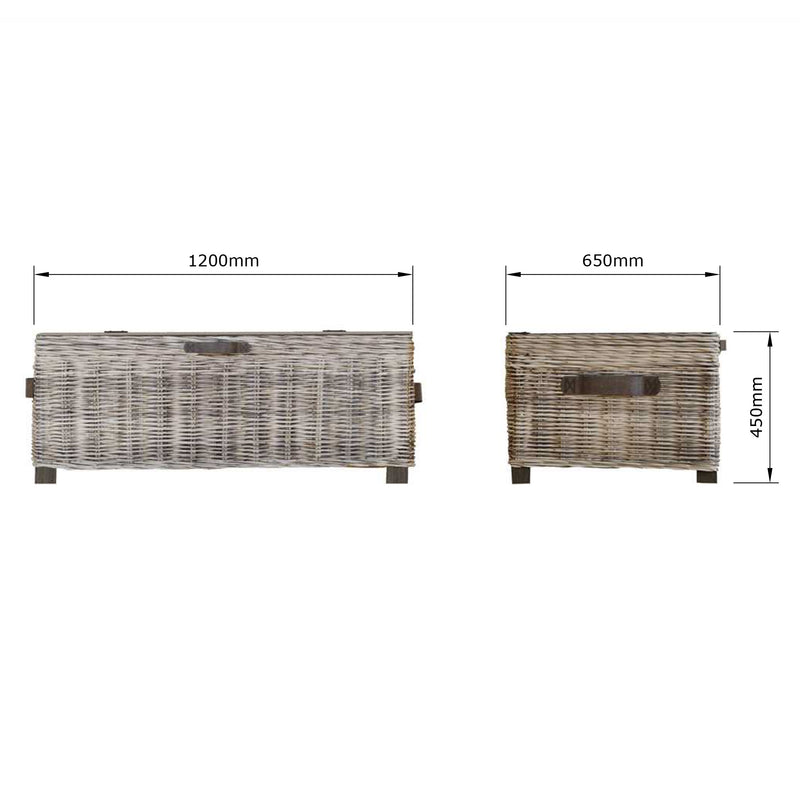 Maya Handmade Kubu Rattan Storage Coffee Table