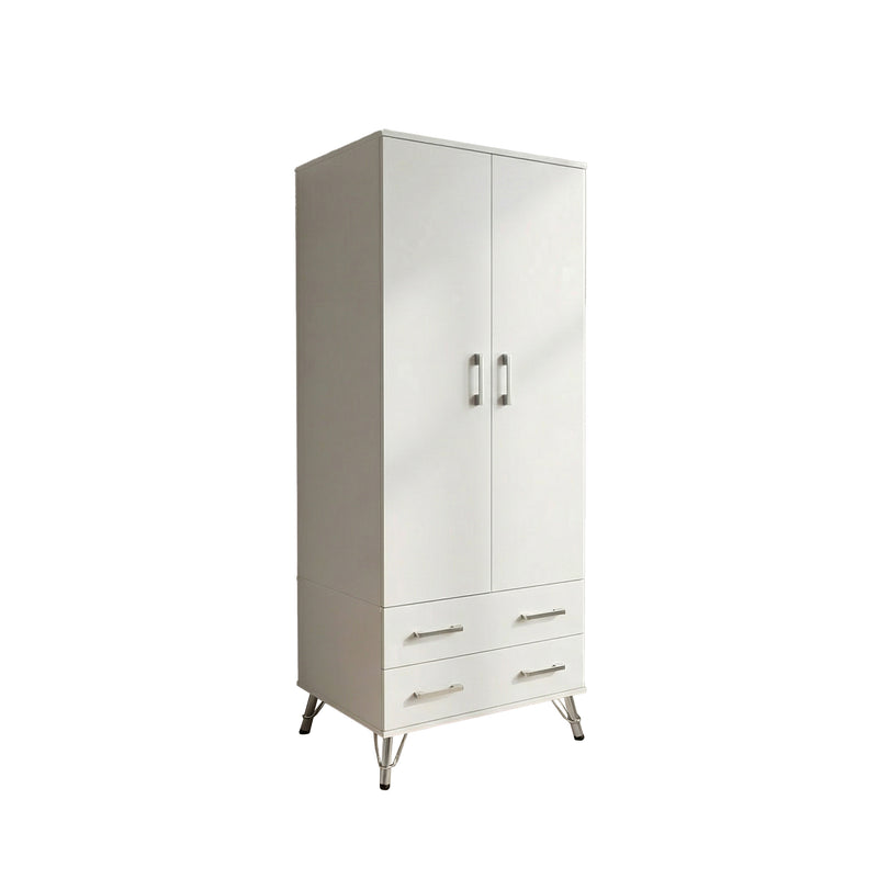 Maldon White 2 Door 2 Drawer Combination Wardrobe