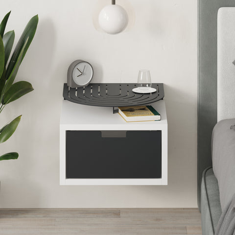 Modern Oslo Nightstand  Bedside Table with Drawer White