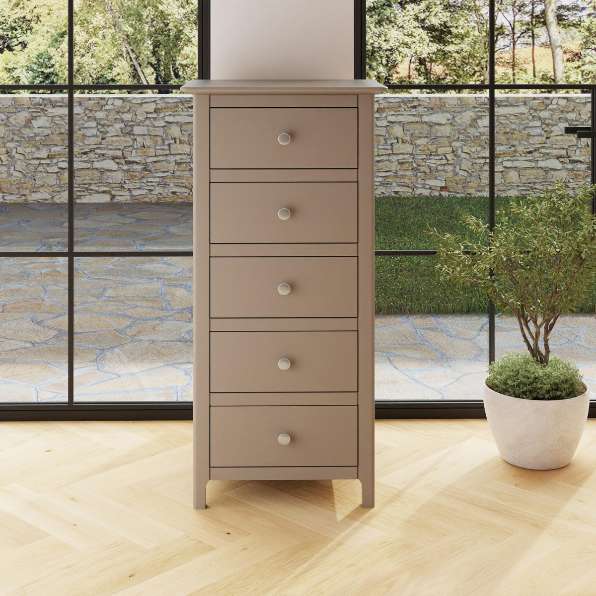 Palma 5 Drawer Chest of Drawers Putty