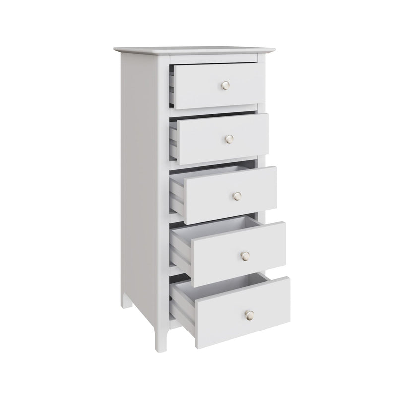 Palma 5 Drawer Chest of Drawers Pure White