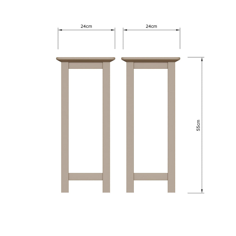 Palma Side Table Plant Stand Putty