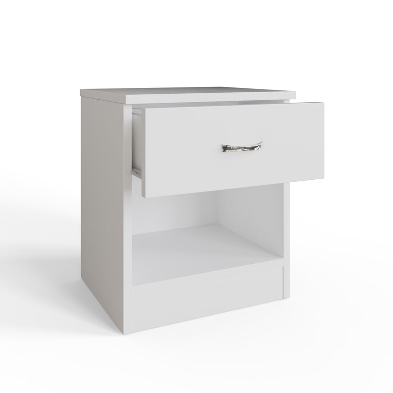 Promo 1 Drawer Nightstand With Shelf - White