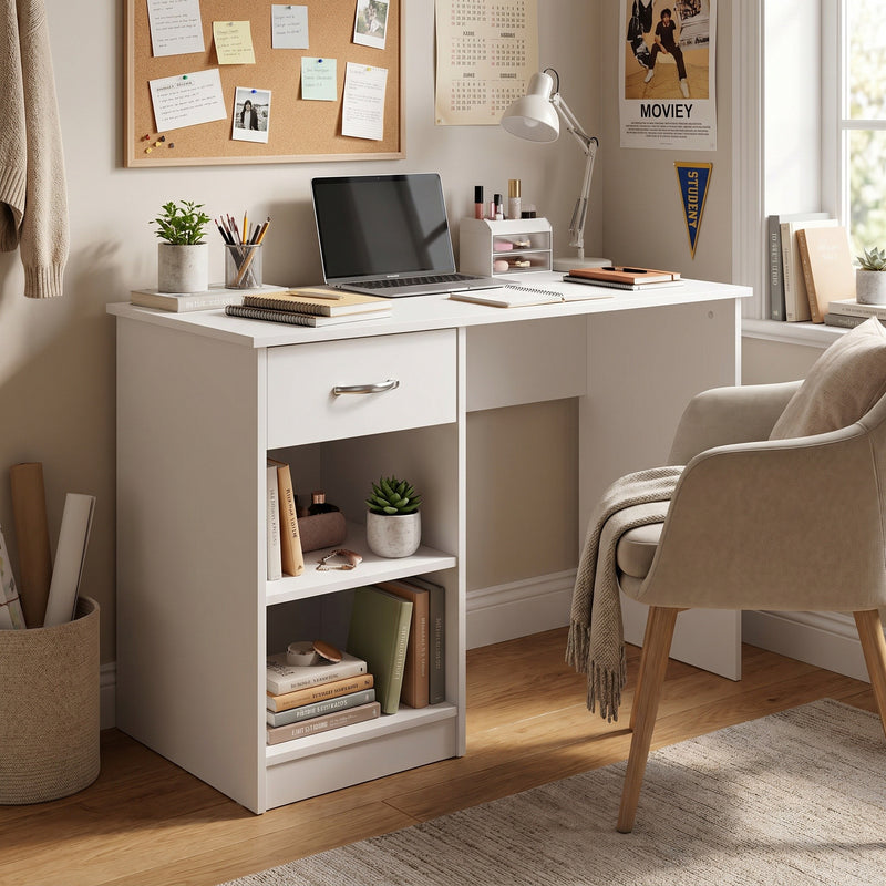 Promo Study Desk Dressing Table - Matt White