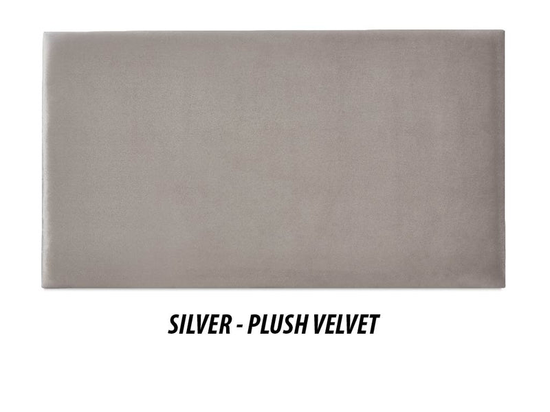 Divan Bed Frame - Silver Plush Velvet