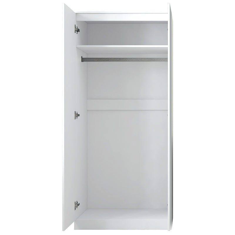 FWStyle Stora 2 Door Wardrobe - Matt White