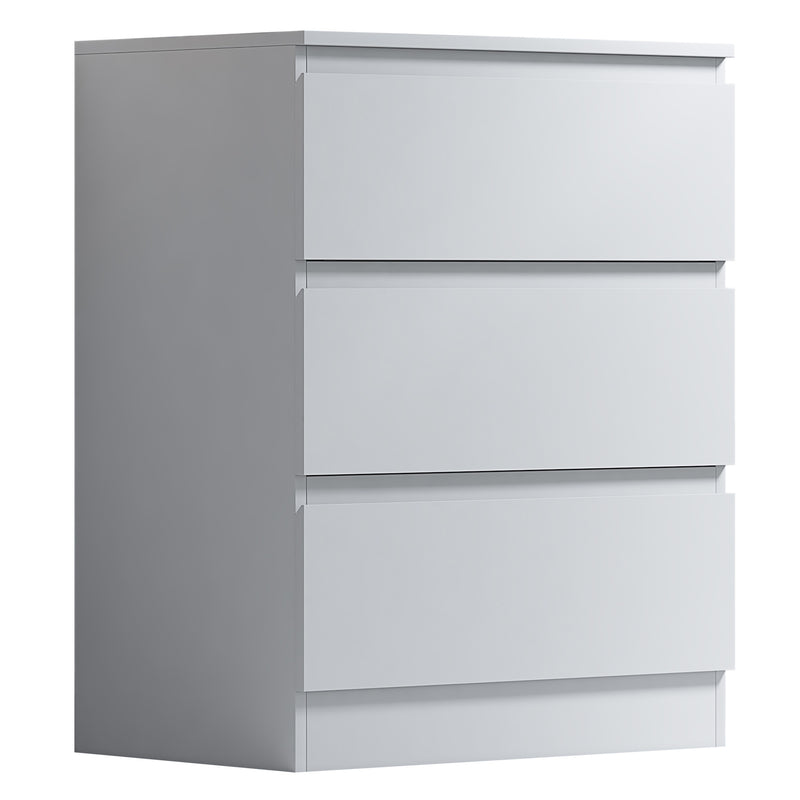FWStyle Stora 3 Drawer Chest of Drawers - Matt White