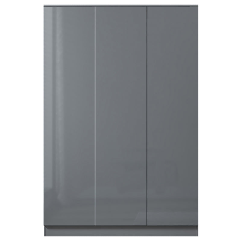 FWStyle Stora 3 Door Wardrobe - Grey Gloss Front