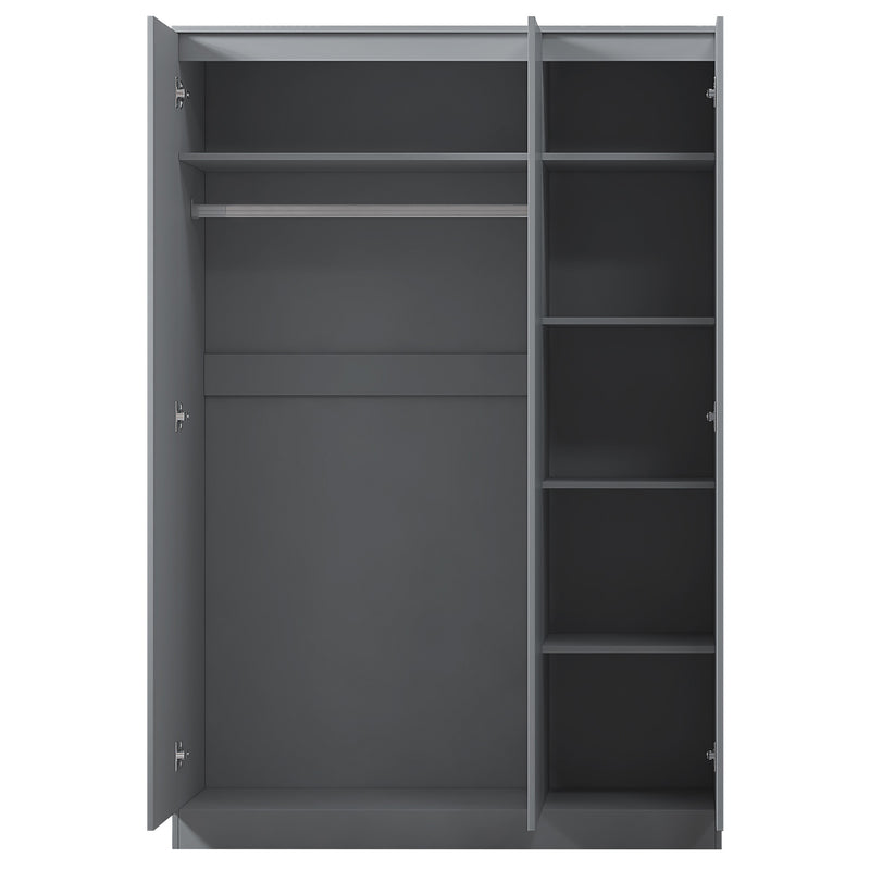FWStyle Stora 3 Door Wardrobe - Grey Gloss Front