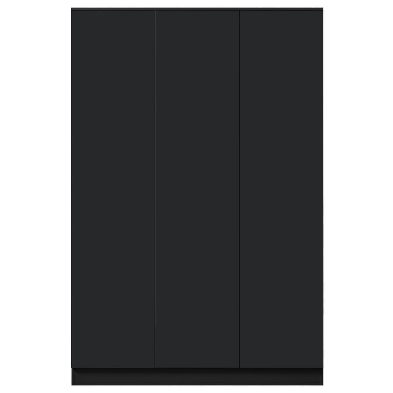 FWStyle Stora 3 Door Wardrobe - Matt Black