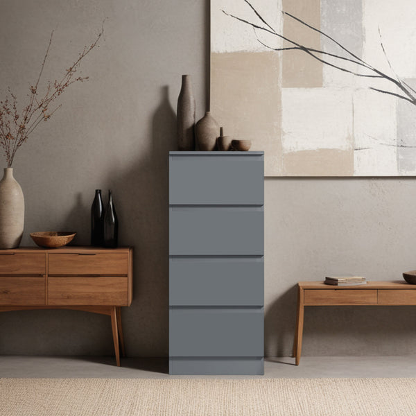 Stora 4 Drawer Chest of Drawers - Matt Dark Grey