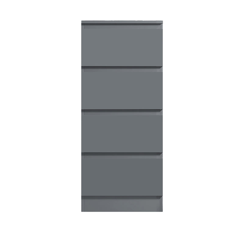FWStyle Stora 4 Drawer Chest of Drawers - Grey Gloss Front