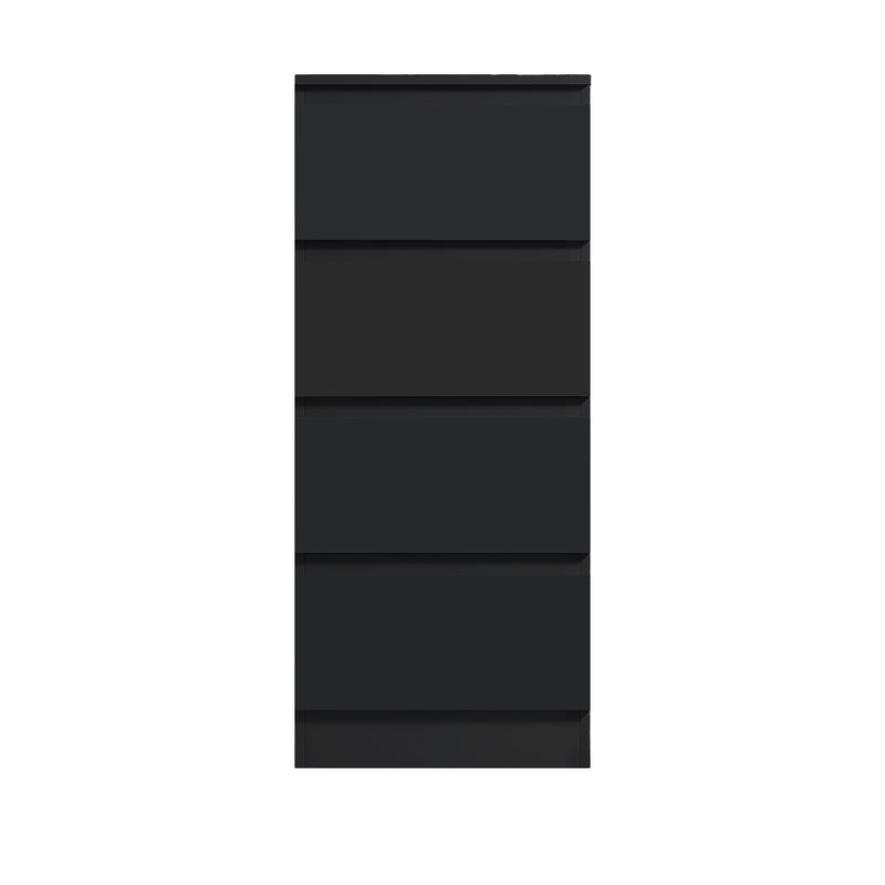 FWStyle Stora 4 Drawer Chest of Drawers - Matt Black