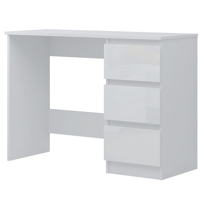 FWStyle Stora 3 Drawer Dressing Table - White Gloss Front