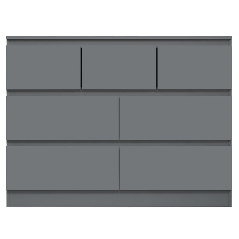 FWStyle Stora 7 Drawer Merchant Chest Of Drawers - Matt Dark Grey