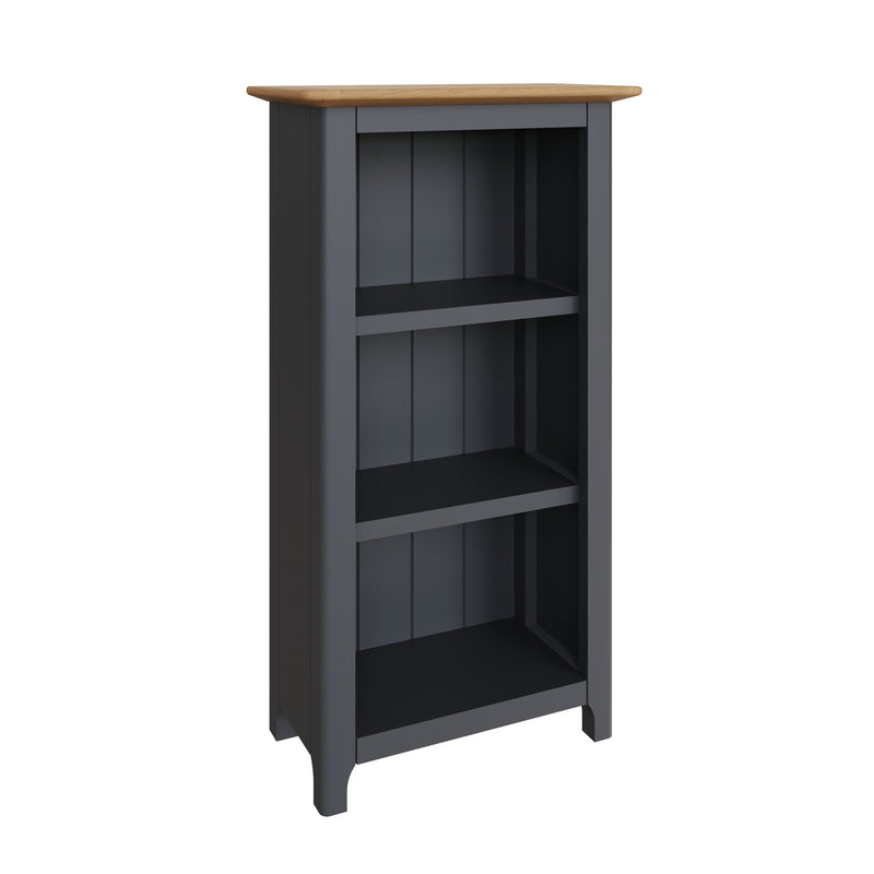 Taberno Oak 3 Tier Bookcase Graphite Blue
