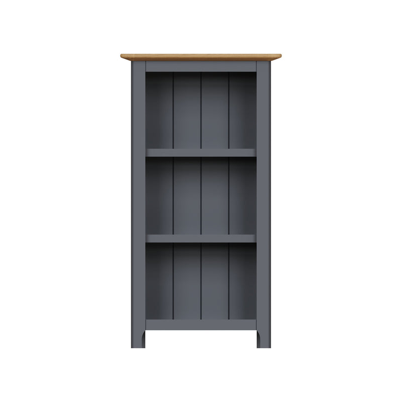 Taberno Oak 3 Tier Bookcase Graphite Blue