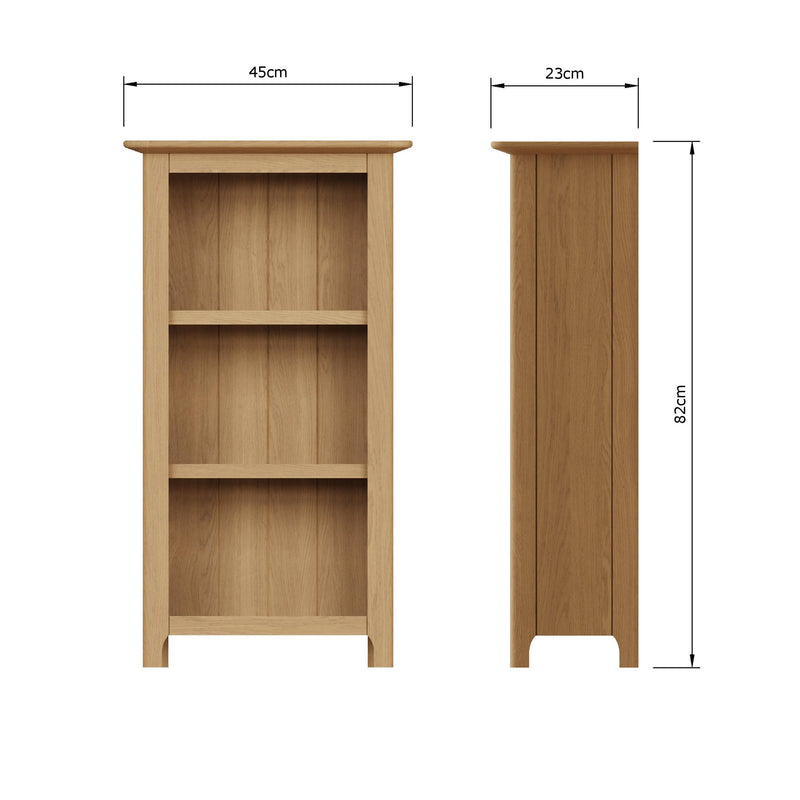 Taberno Oak 3 Tier Bookcase Natural Oak